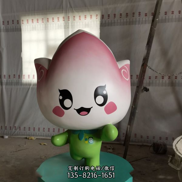 玻璃鋼荷花仙子卡通雕塑彩繪公仔蓮花玩偶雕像（4）