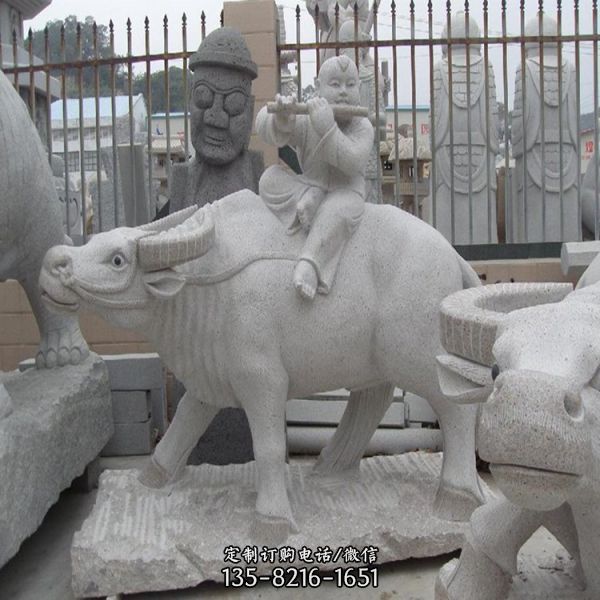 石雕十二生肖漢白玉動物雕塑 