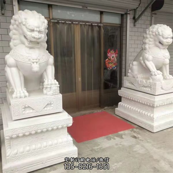 鎮(zhèn)宅大理石漢白玉石雕獅子雕塑