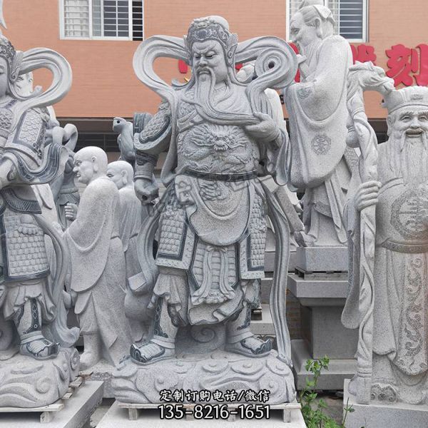 寺廟景區大型佛像景觀石雕關公雕塑（3）