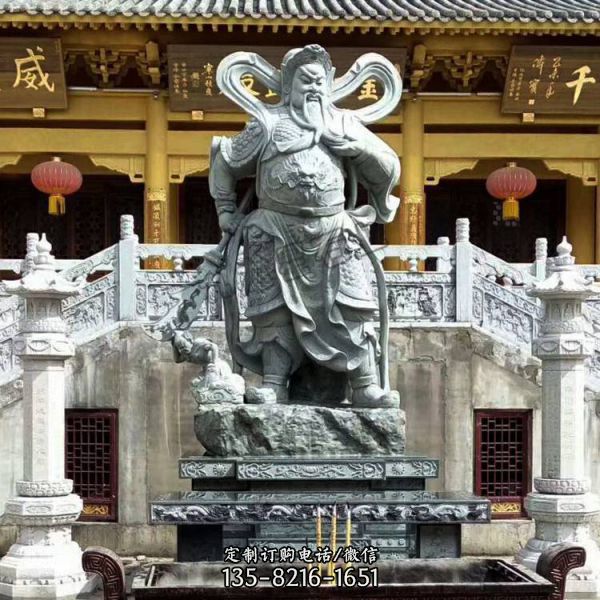 寺廟景區大型佛像景觀石雕關公雕塑（5）
