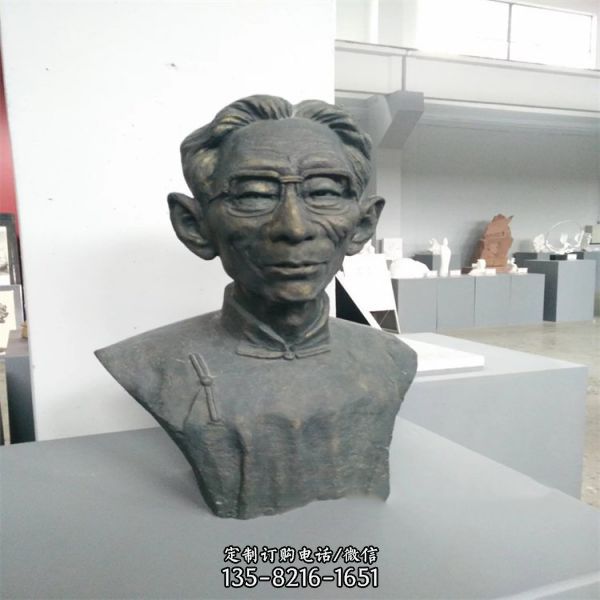 戶外景區玻璃鋼仿銅人物雕塑 （3）