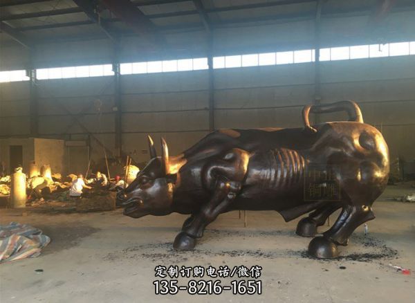 廣場大型動物景觀鑄銅華爾街牛雕塑（3）