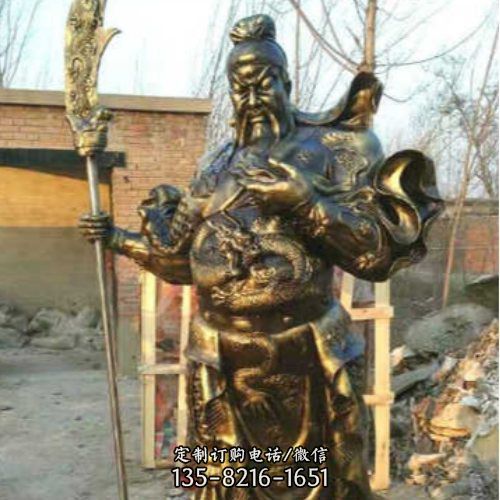 寺院擺放2米關公佛鑄銅雕塑 支持定制（4）
