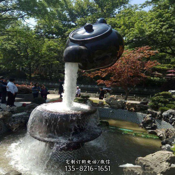景區戶外裝飾不銹鋼倒流天壺噴泉景觀雕塑（2）