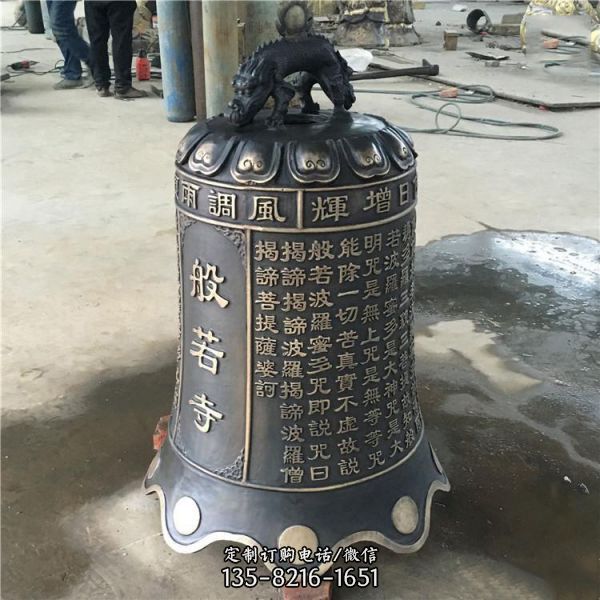 寺廟玻璃鋼銅鑄大型銅鐘雕塑（5）