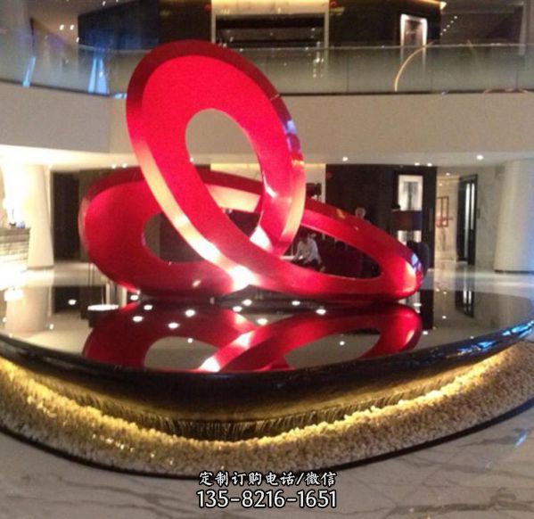 不銹鋼抽象鏤空園林景觀小品雕塑（4）