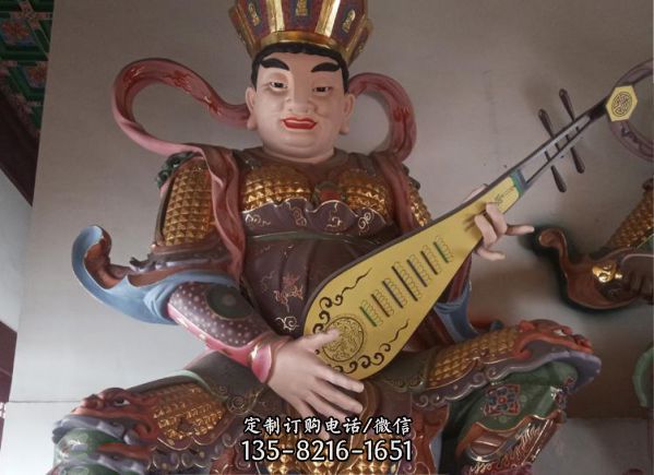 寺廟供奉玻璃鋼彩繪四大天王雕塑（3）