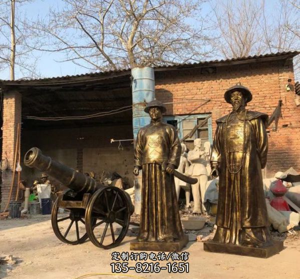 民族英雄林則徐玻璃鋼鑄銅雕像（1）