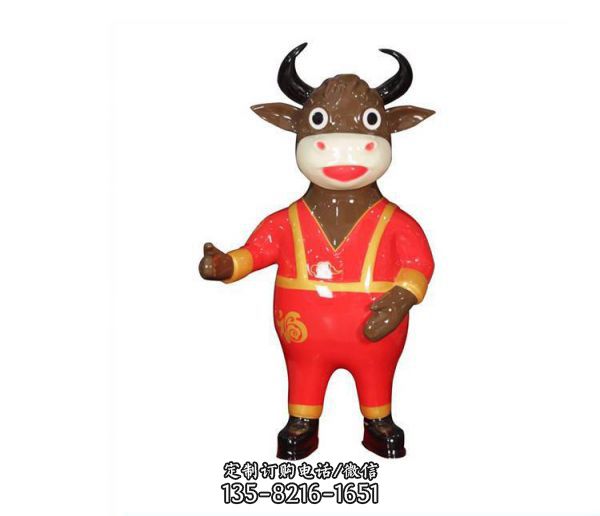 新年生肖卡通牛雕塑節日喜慶美陳擺件（3）