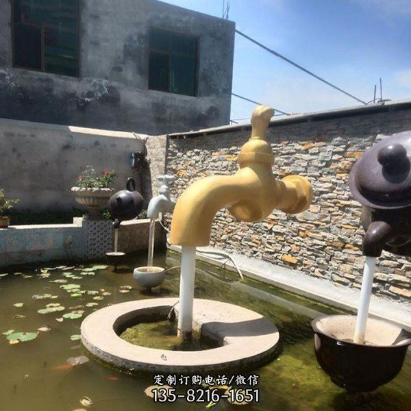 景區園林裝飾不銹鋼懸空壺噴泉雕塑（2）