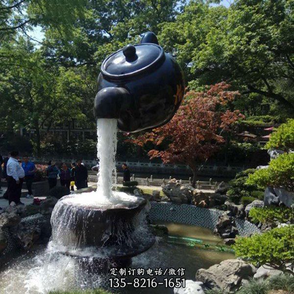 景區園林裝飾不銹鋼懸空壺噴泉雕塑（1）