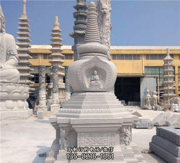 花崗巖石雕寺廟佛塔雕塑 樣式規格可定制（3）