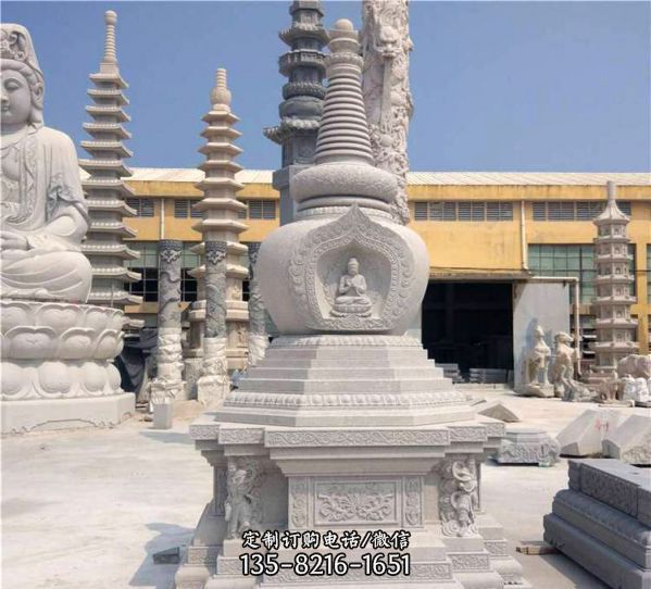 花崗巖石雕寺廟佛塔雕塑 樣式規格可定制（5）