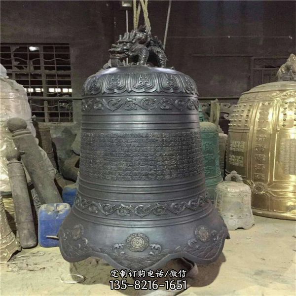 寺廟宗教祈福銅鐘雕塑