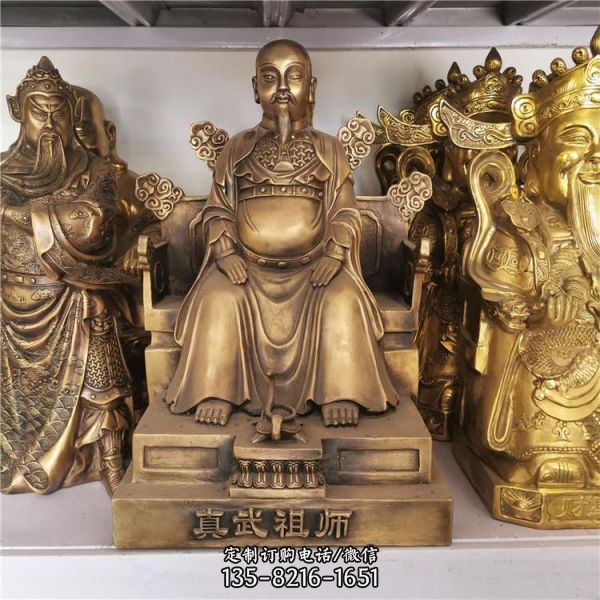 道教供奉純銅真武祖師像雕塑（5）