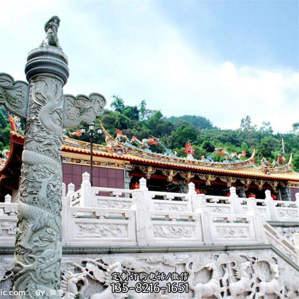 故宮景區大型大理石石雕華表雕塑