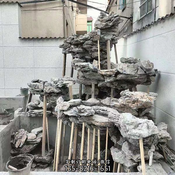 石英石自然石假山石庭院別墅景觀石雕（2）