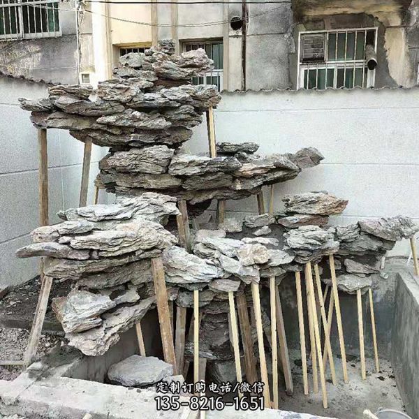 石英石自然石假山石庭院別墅景觀石雕（3）