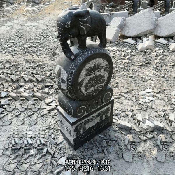 石雕青石浮雕抱鼓石雕塑（4）