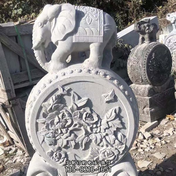 石雕青石浮雕抱鼓石雕塑（2）