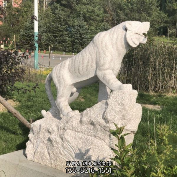 公園草坪擺放大理石雕刻十二生肖動物雕塑擺件（7）