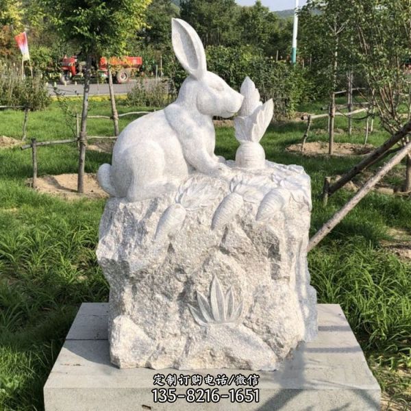 公園草坪擺放大理石雕刻十二生肖動物雕塑擺件（6）