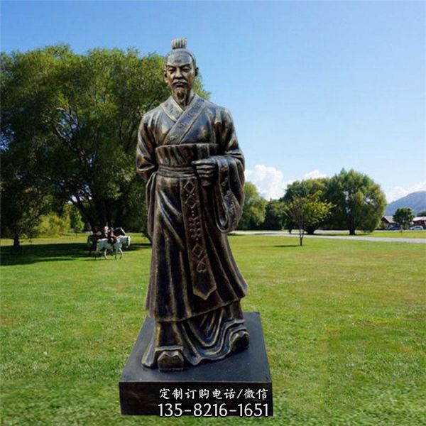 玻璃鋼仿銅古代人物雕塑（5）