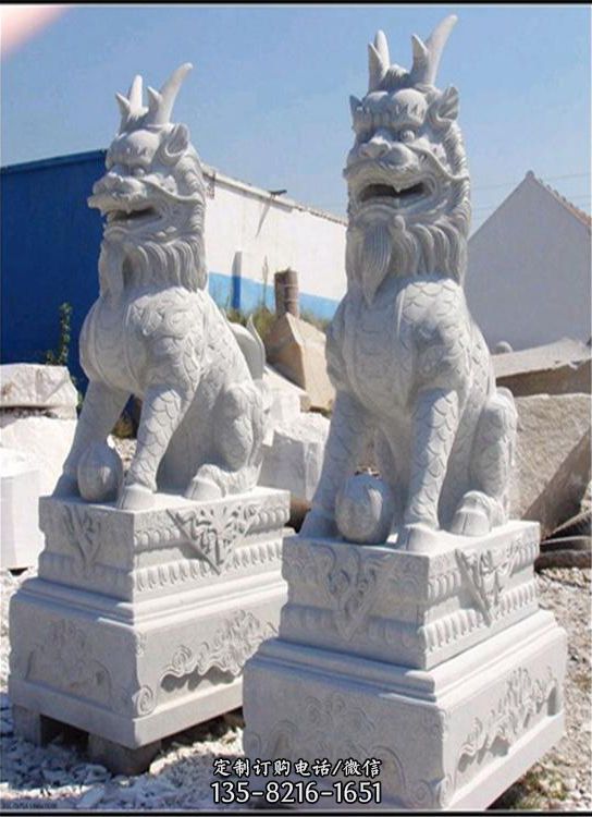 漢白玉石雕戶外大型動物雕塑（1）