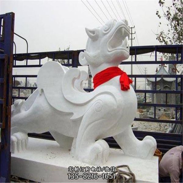 漢白玉石雕戶外大型動物雕塑（5）