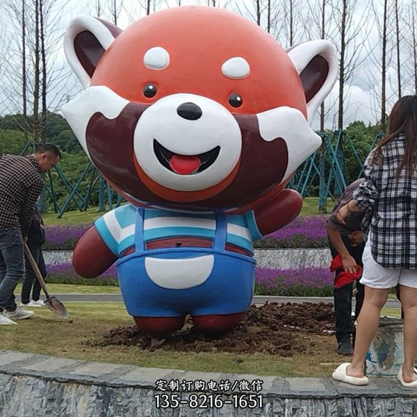 玻璃鋼卡通吉祥物公仔商場連鎖店形象擺件（1）