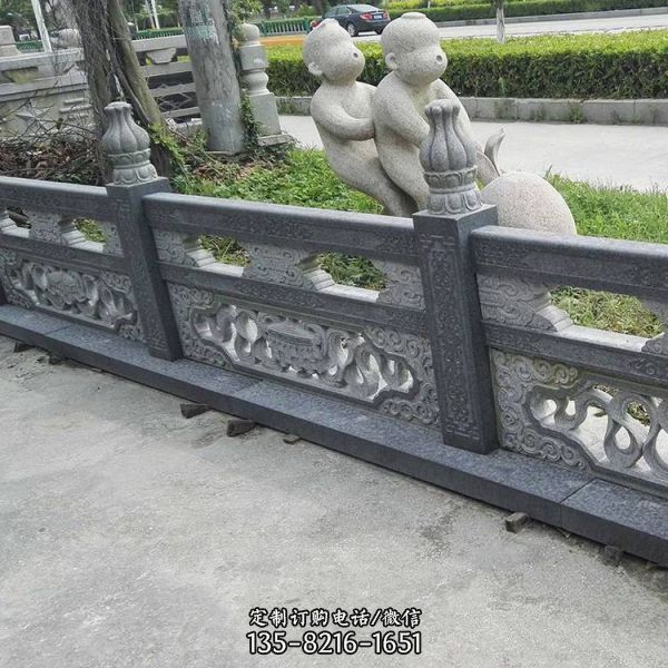 青石石雕戶外園林景觀圍欄雕塑