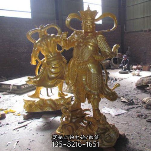 玻璃鋼彩繪寺廟供奉佛像四大天王雕塑（5）