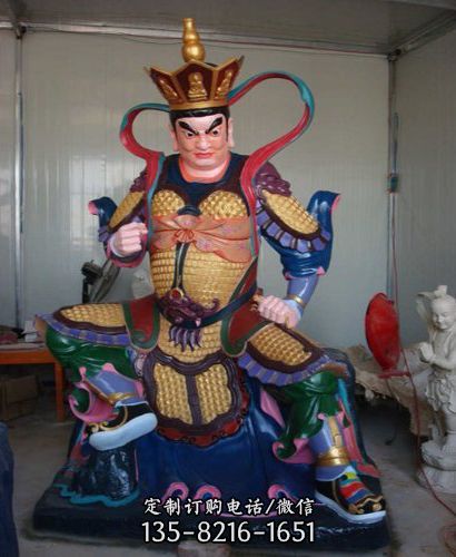 玻璃鋼彩繪寺廟供奉佛像四大天王雕塑（2）
