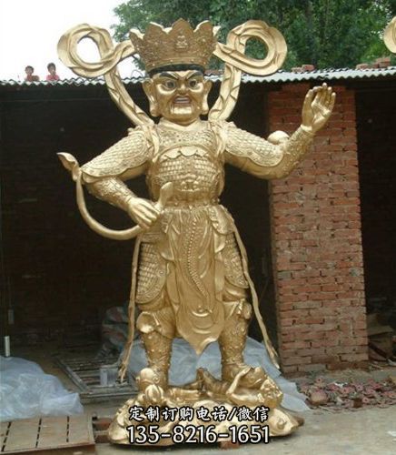 玻璃鋼彩繪寺廟供奉佛像四大天王雕塑（4）