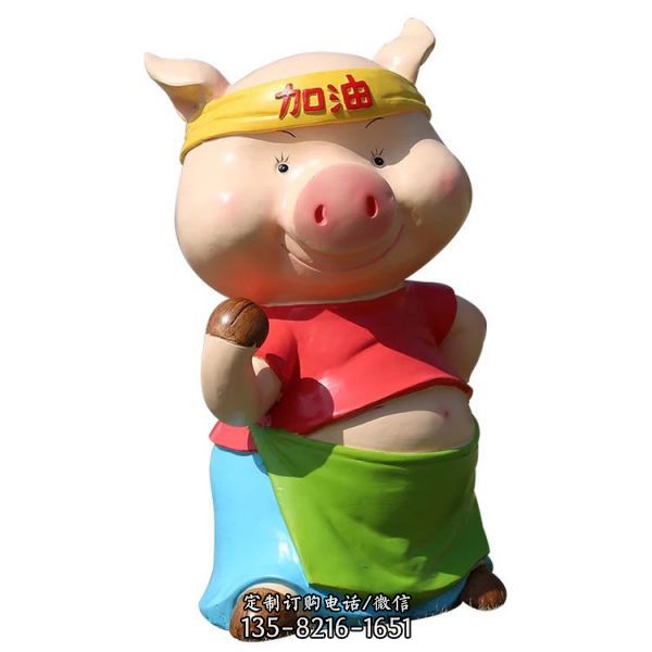 游樂園草坪擺放玻璃鋼卡通動物雕像（3）