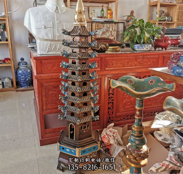 寺廟景觀擺件銅雕佛塔雕塑（1）