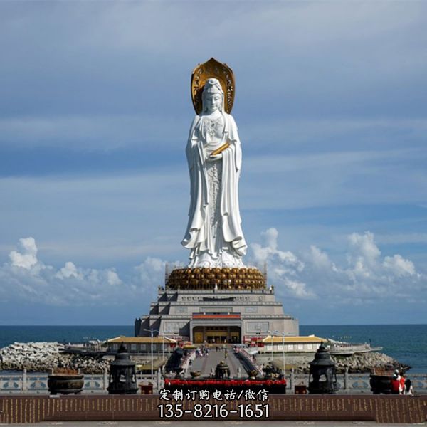 南海觀世音菩薩大理石石雕戶外大型景觀擺件（2）