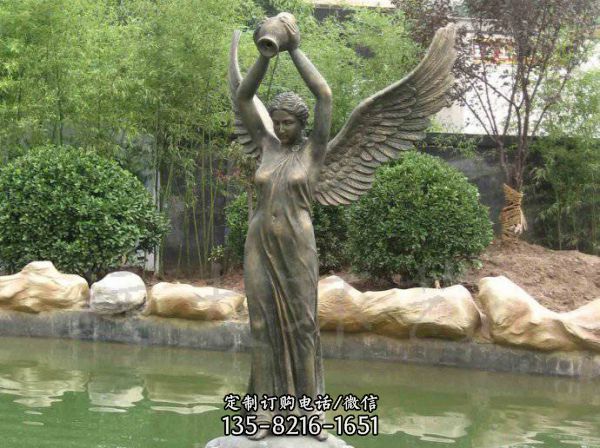 玻璃鋼西方天使  女神人物雕塑（4）