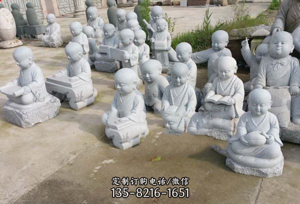景區(qū)寺廟砂石石雕小沙彌小和尚雕塑（1）