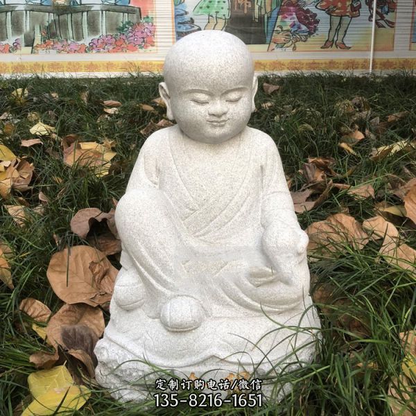 景區(qū)寺廟砂石石雕小沙彌小和尚雕塑（5）