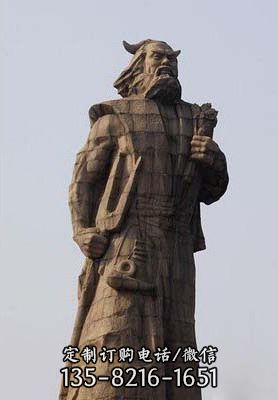 公園草坪擺放大理石雕刻農(nóng)耕主題人物雕塑（2）