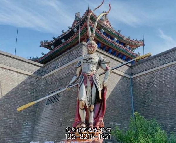  商場美陳景觀擺件定制玻璃鋼齊天大圣孫悟空雕塑 （4）