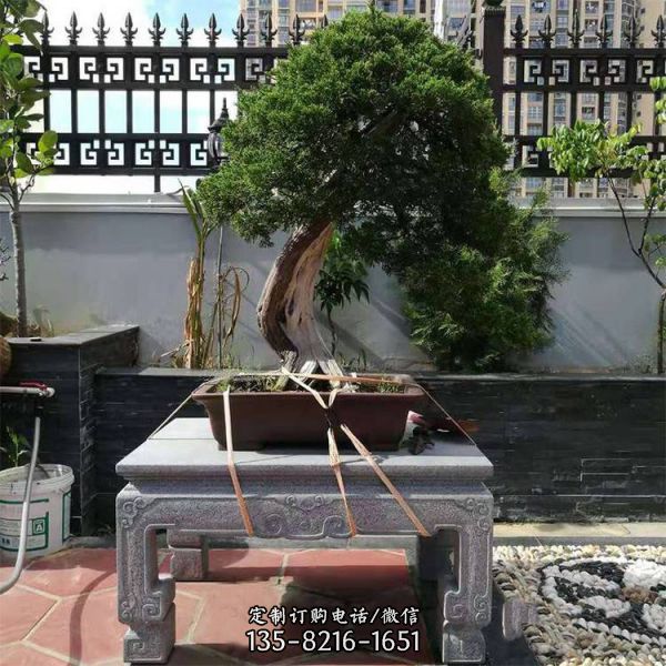 庭院中式青石仿古花架石雕擺件（4）