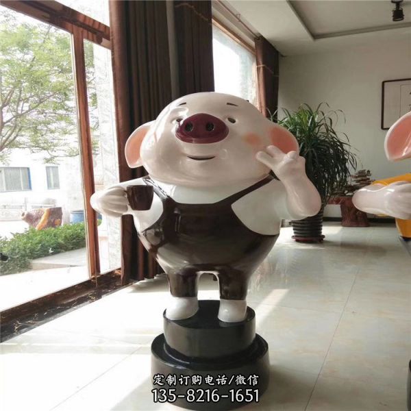街頭公園玻璃鋼卡通烤漆動物雕塑（2）