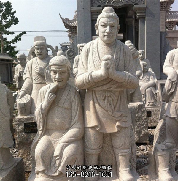 戶外園林石雕人像 花崗巖石雕二十四孝擺件（5）