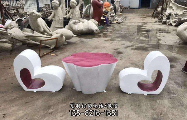 玻璃鋼人物雕塑 玻璃鋼卡通動物坐凳雕塑（3）