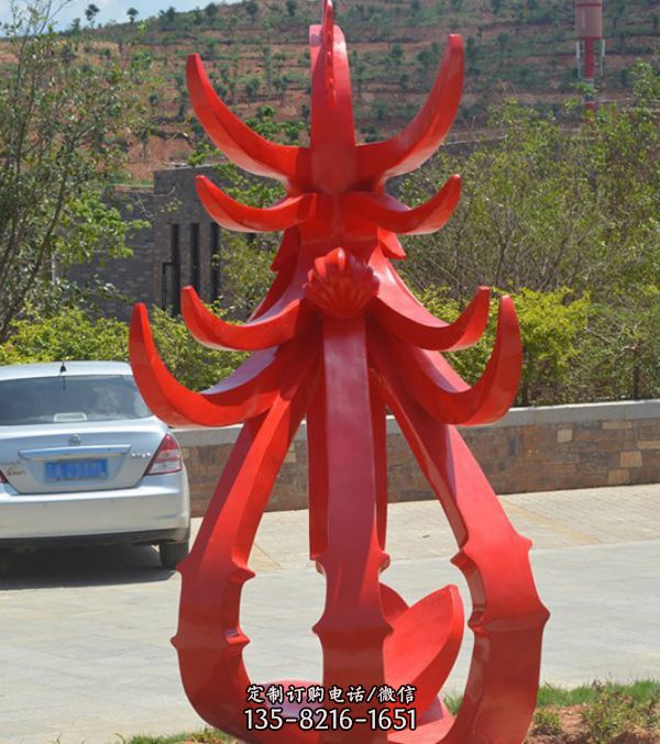 不銹鋼烤漆戶外景觀抽象雕塑（2）