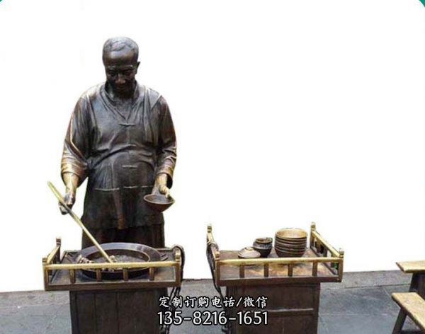 玻璃鋼仿銅農耕人物商業步行街紀念館景觀（1）