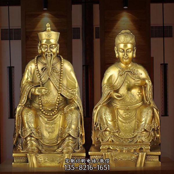 佛堂佛像正神人物鑄銅雕塑擺件（5）